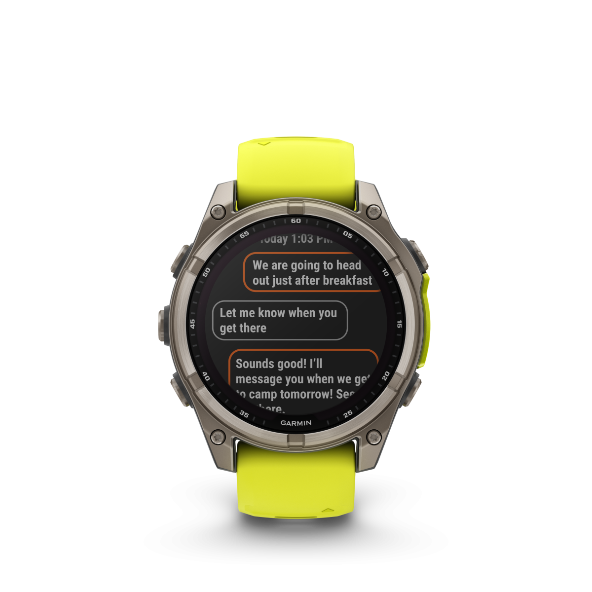 Garmin fēnix® 8 Solar Titanium - Sapphire Smart Watch | 47 mm | Titanium - Amp Yellow