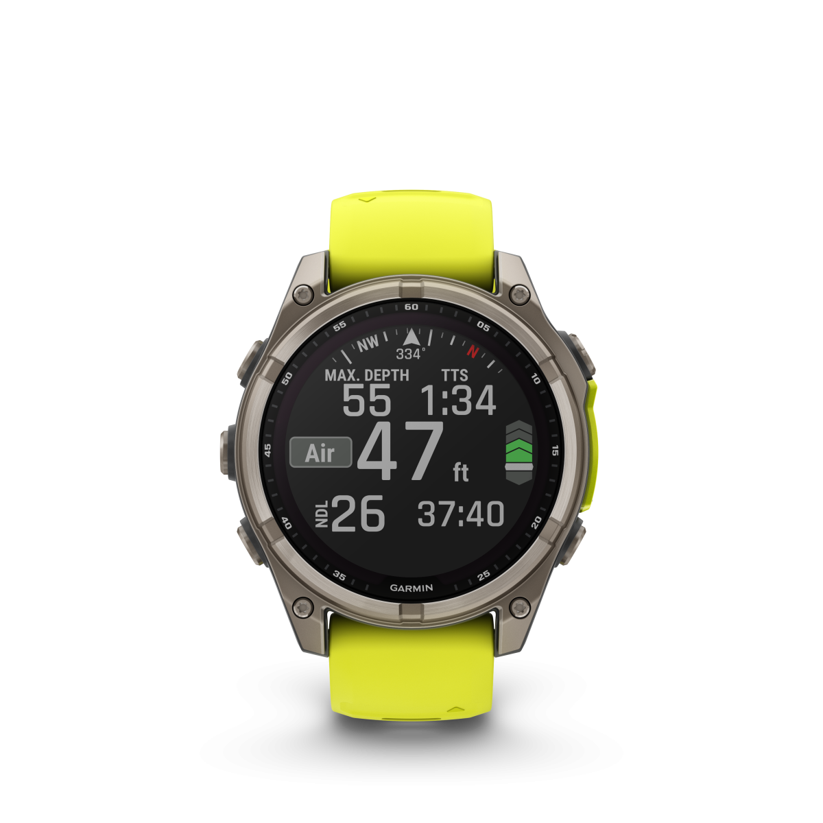 Garmin fēnix® 8 Solar Titanium - Sapphire Smart Watch | 47 mm | Titanium - Amp Yellow