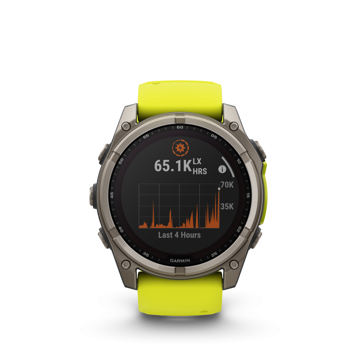 Garmin fēnix® 8 Solar Titanium - Sapphire išmanusis laikrodis | 51 mm | Titanium - Amp Yellow
