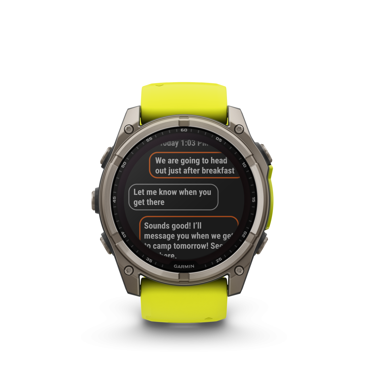 Garmin fēnix® 8 Solar Titanium - Sapphire išmanusis laikrodis | 51 mm | Titanium - Amp Yellow