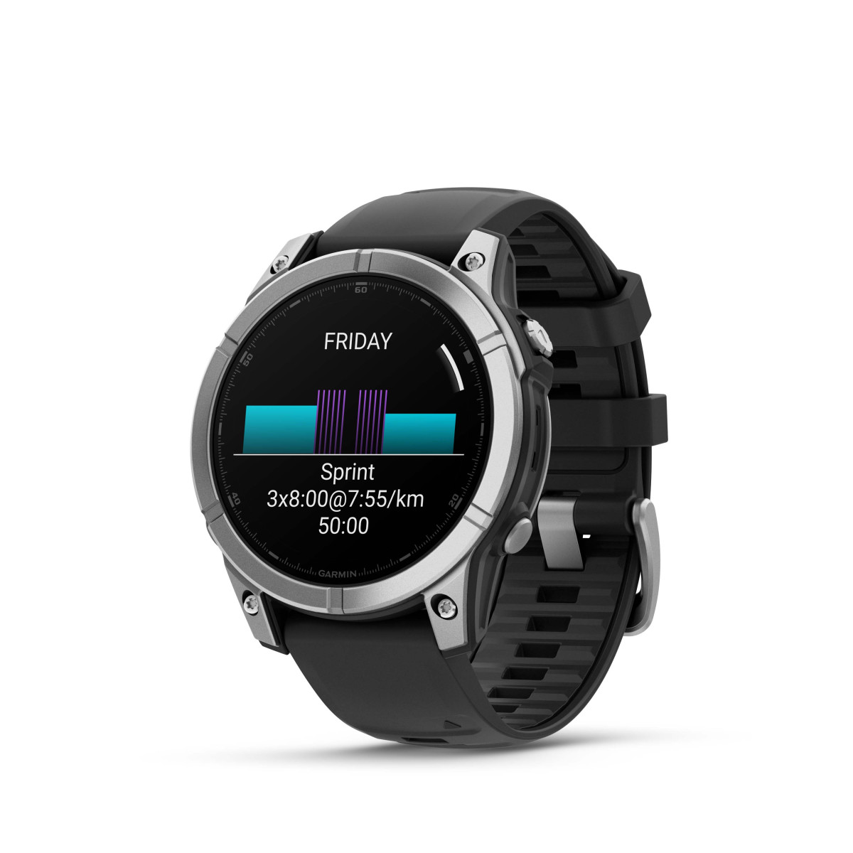 Garmin fēnix® E Amoled išmanusis laikrodis | 47 mm | Stainless Steel