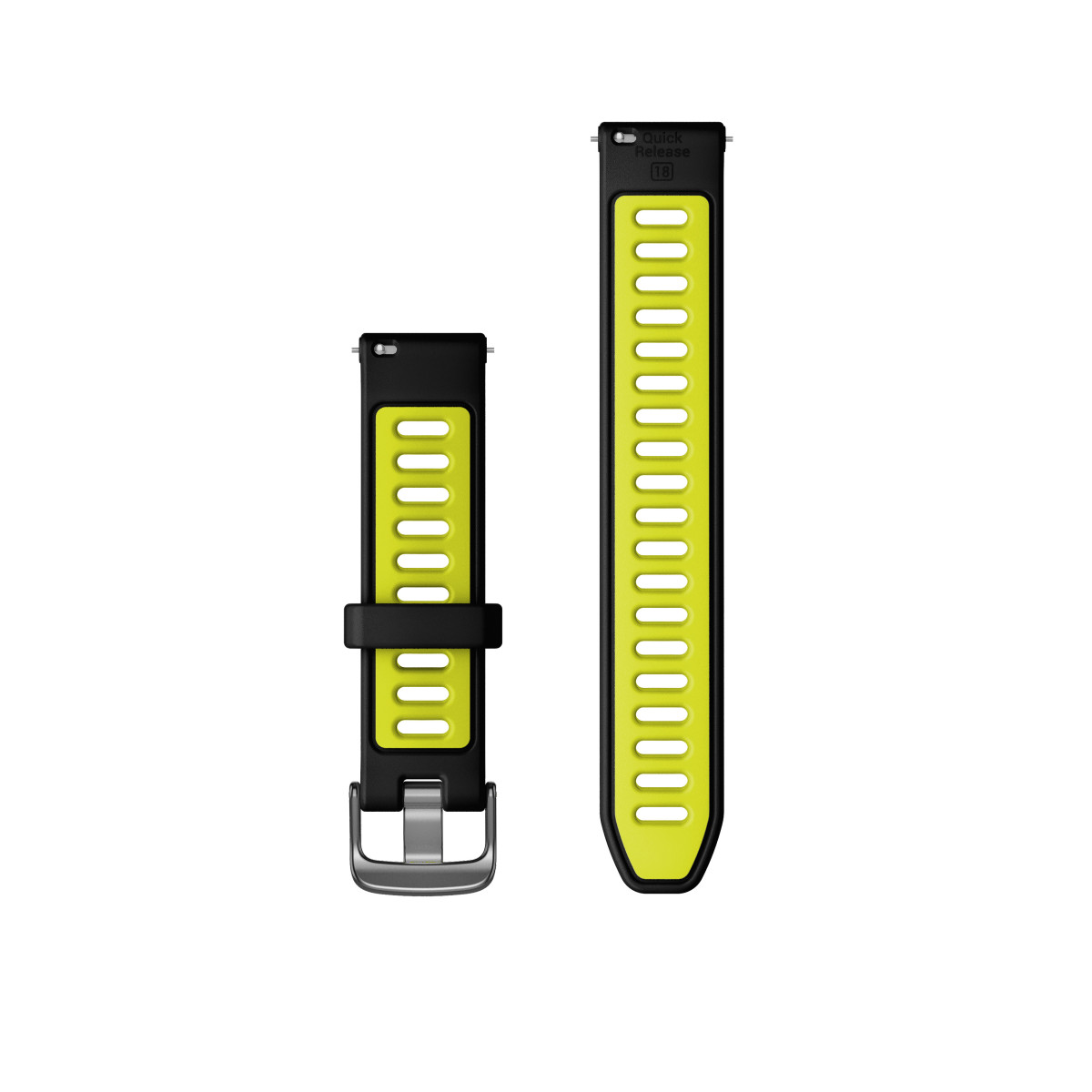 Garmin Quick Release 18 Silicone Watch Band | Spark Orange - Graphite Garmin Quick Release 18 Silicone Watch Band | Spark Orange - Graphite