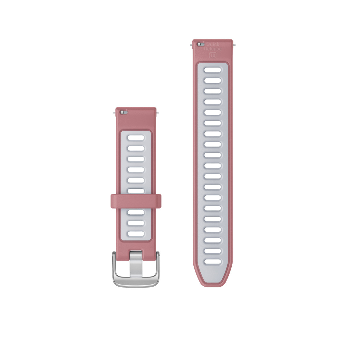 Garmin Quick Release 18 silikoninė laikrodžio apyrankė | Pink - Whitestone - Silver Garmin Quick Release 18 silikoninė laikrodžio apyrankė | Pink - Whitestone - Silver