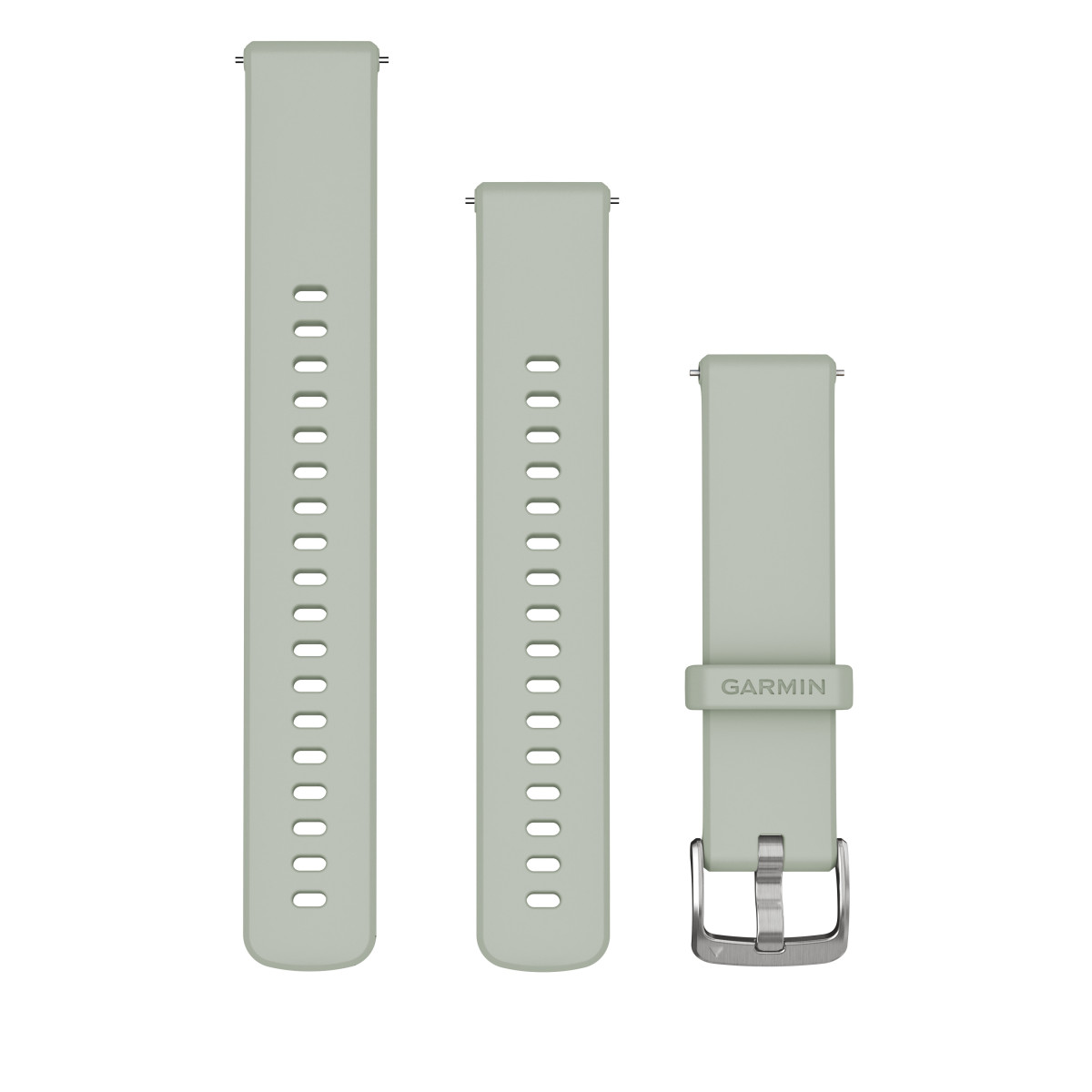 Garmin Quick Release 18 silikoninė laikrodžio apyrankė | Sage Grey - Silver Garmin Quick Release 18 silikoninė laikrodžio apyrankė | Sage Grey - Silver