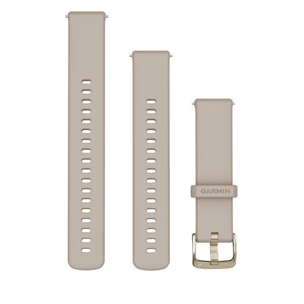 Garmin Quick Release 18 Silicone Watch Band | French Grey - Soft Gold Garmin Quick Release 18 Silicone Watch Band | French Grey - Soft Gold