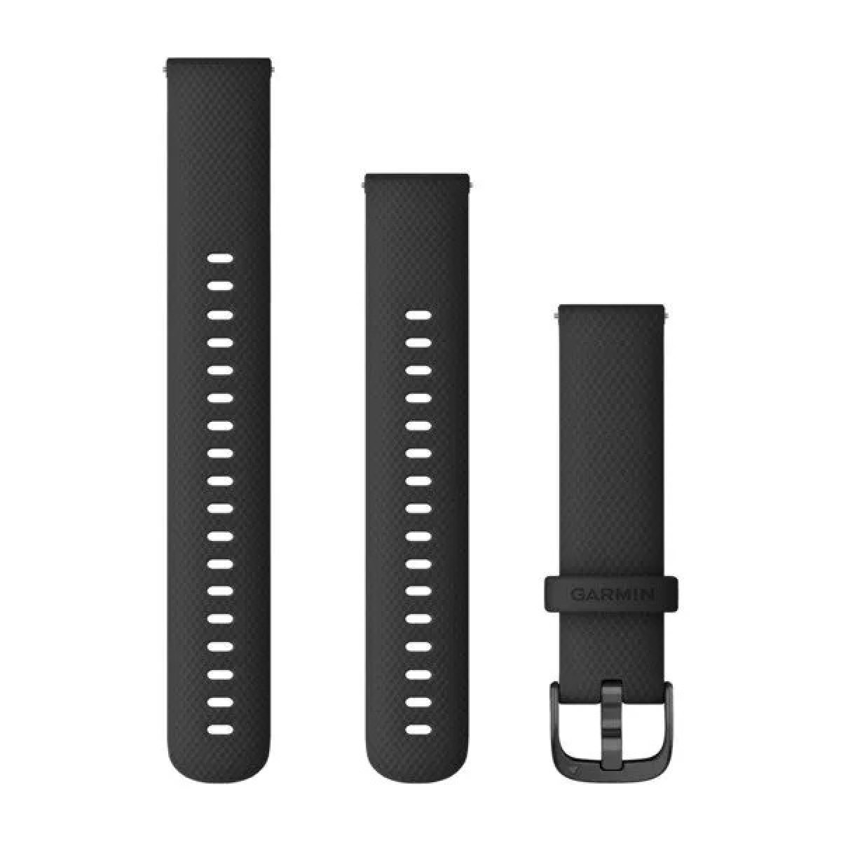 Garmin Quick Release 18 Silicone Watch Band | Black - Slate Garmin Quick Release 18 Silicone Watch Band | Black - Slate