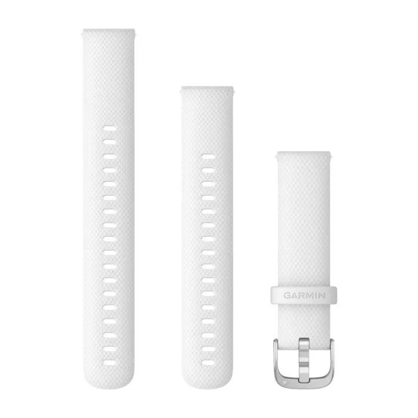Garmin Quick Release 18 silikoninė laikrodžio apyrankė | White - Silver Garmin Quick Release 18 silikoninė laikrodžio apyrankė | White - Silver
