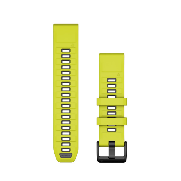 Garmin QuickFit® 22 silikoninė laikrodžio apyrankė | Amp Yellow - Graphite