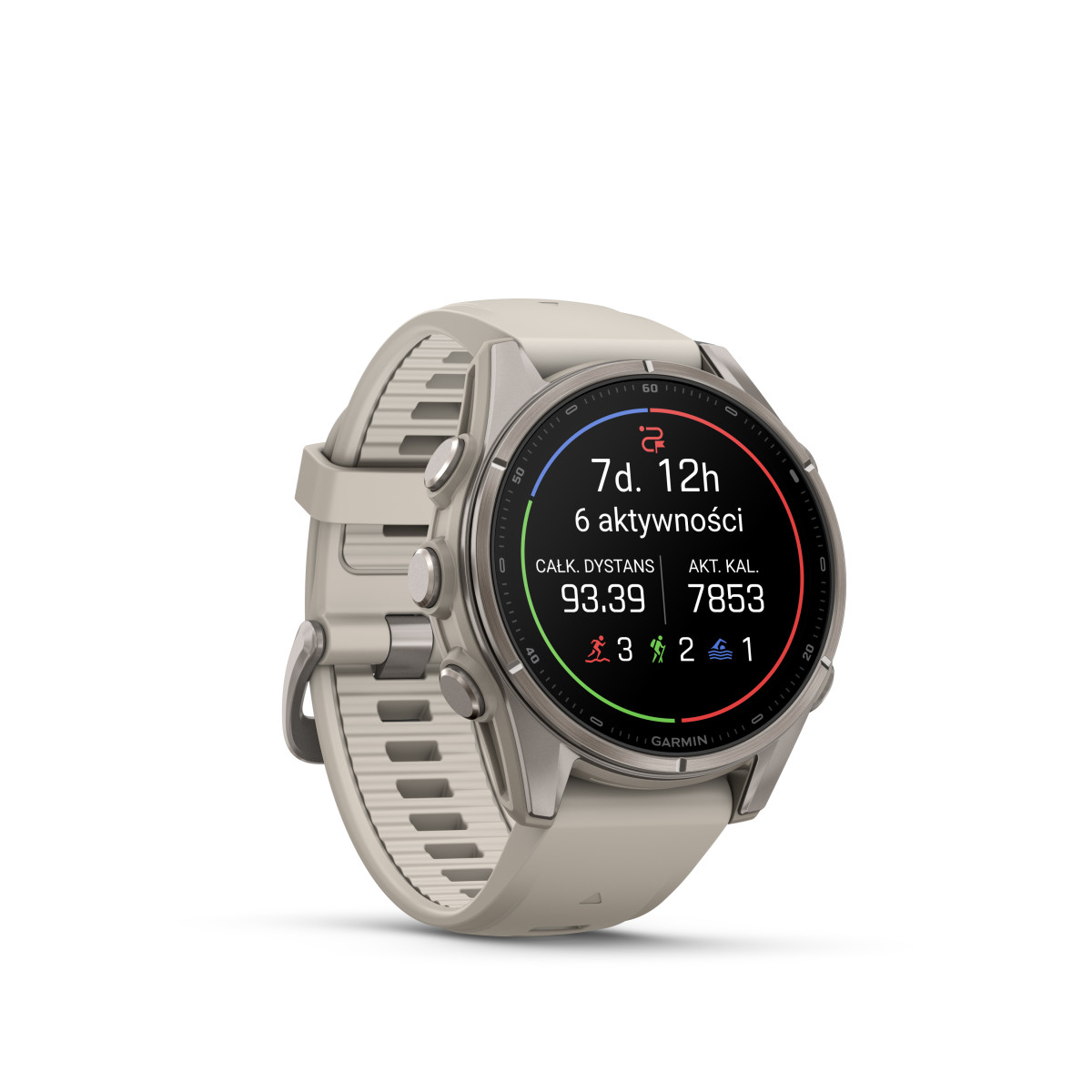Garmin fēnix® 9 Titanium išmanusis laikrodis | 43 mm | Fog Grey