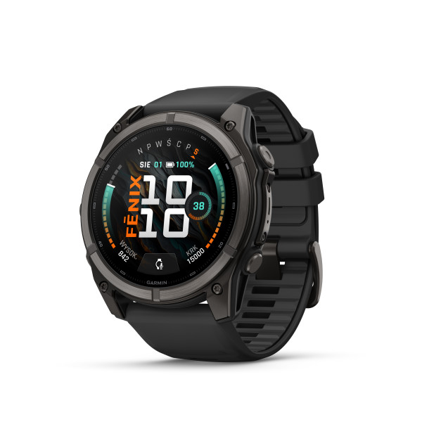 Garmin fēnix® 9 Carbon DLC Titanium išmanusis laikrodis | 51 mm | Carbon Grey - Black