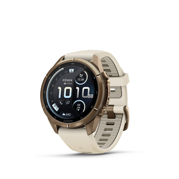 Garmin Garmin fēnix® 9 Pro inReach Gold Titanium išmanusis laikrodis | 43 mm | Cream - French Grey