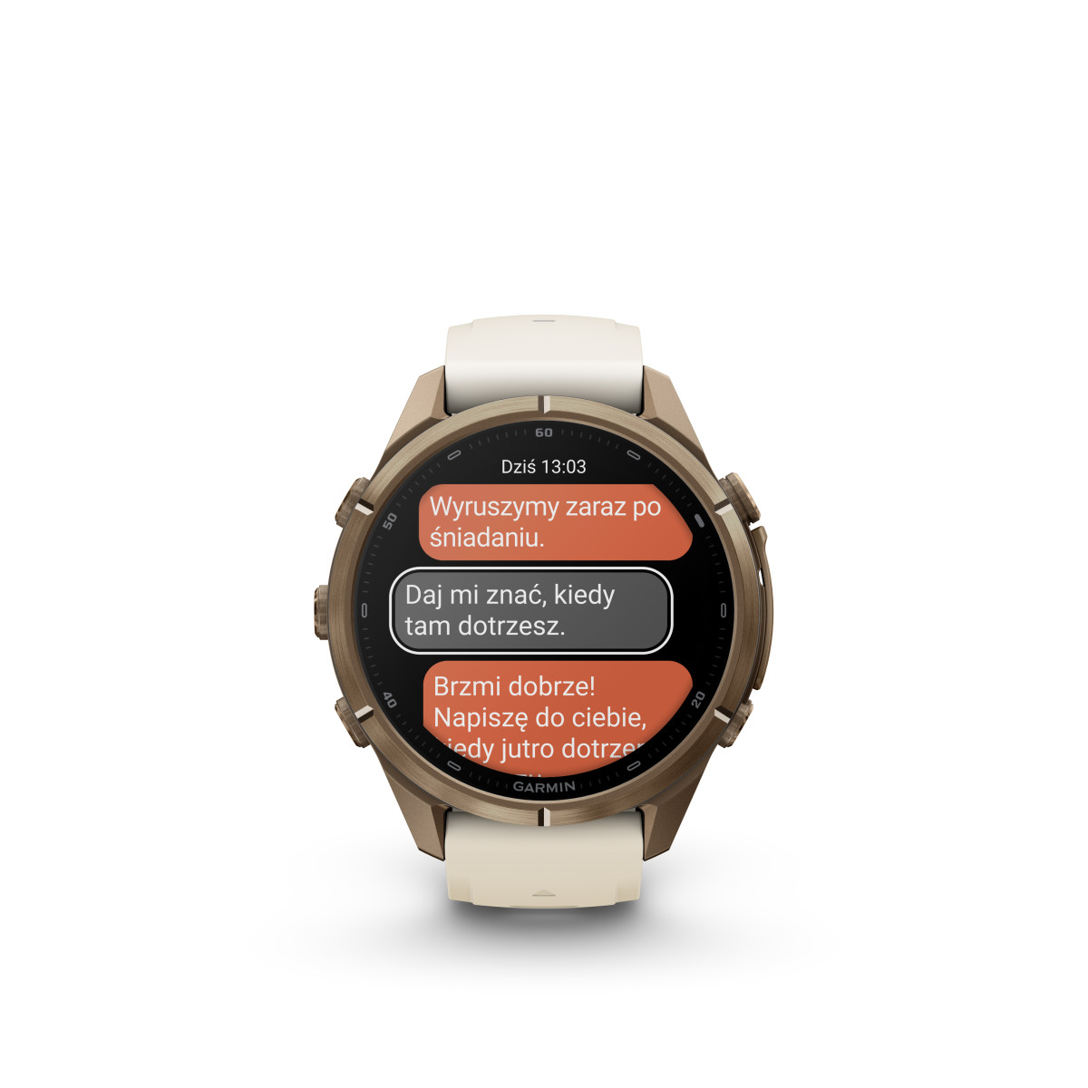 Garmin Garmin fēnix® 9 Pro inReach Gold Titanium išmanusis laikrodis | 43 mm | Cream - French Grey