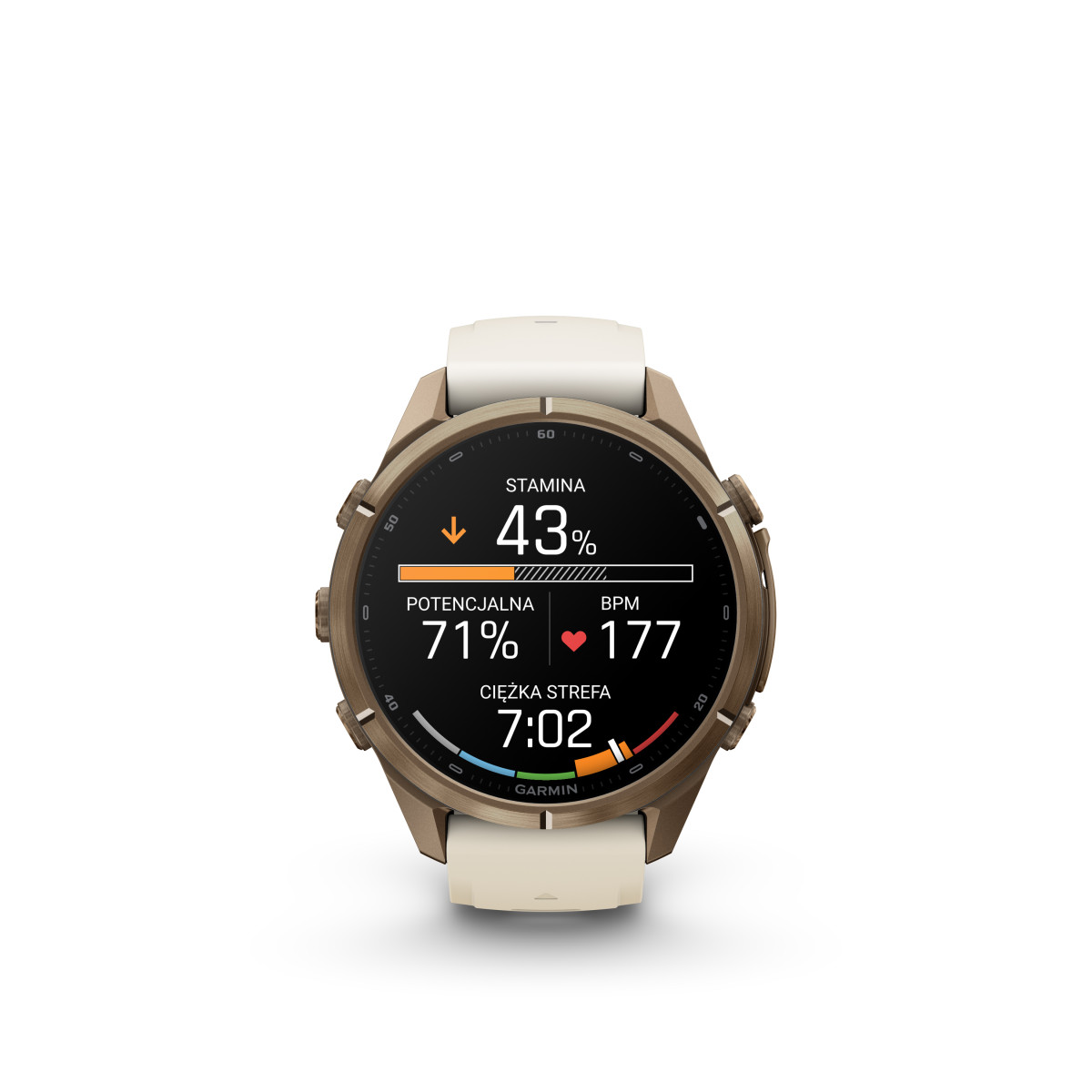 Garmin Garmin fēnix® 9 Pro inReach Gold Titanium išmanusis laikrodis | 43 mm | Cream - French Grey