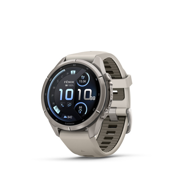 Garmin Garmin fēnix® 9 Pro inReach Titanium išmanusis laikrodis | 43 mm | Fog Grey - Dark Sandstone