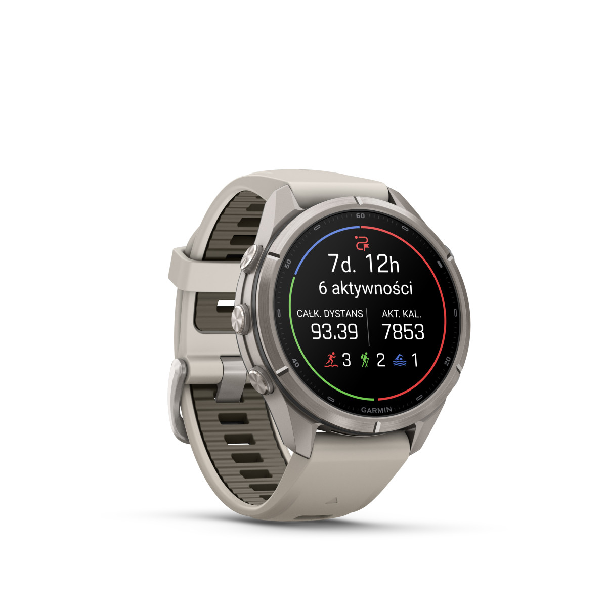 Garmin Garmin fēnix® 9 Pro inReach Titanium išmanusis laikrodis | 43 mm | Fog Grey - Dark Sandstone