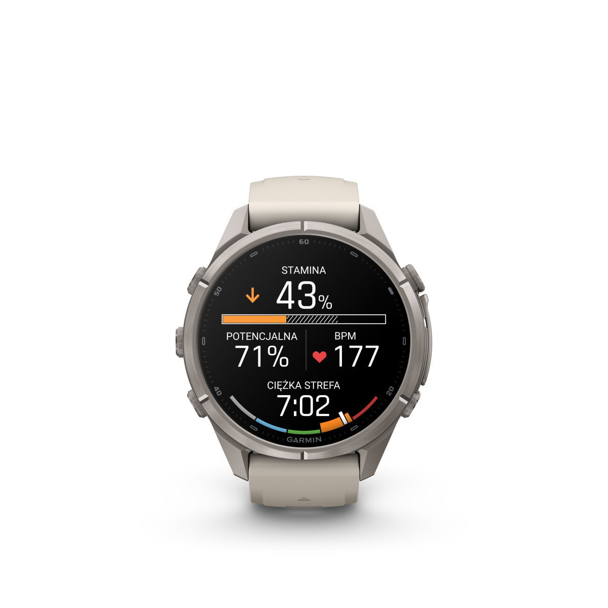 Garmin Garmin fēnix® 9 Pro inReach Titanium išmanusis laikrodis | 43 mm | Fog Grey - Dark Sandstone