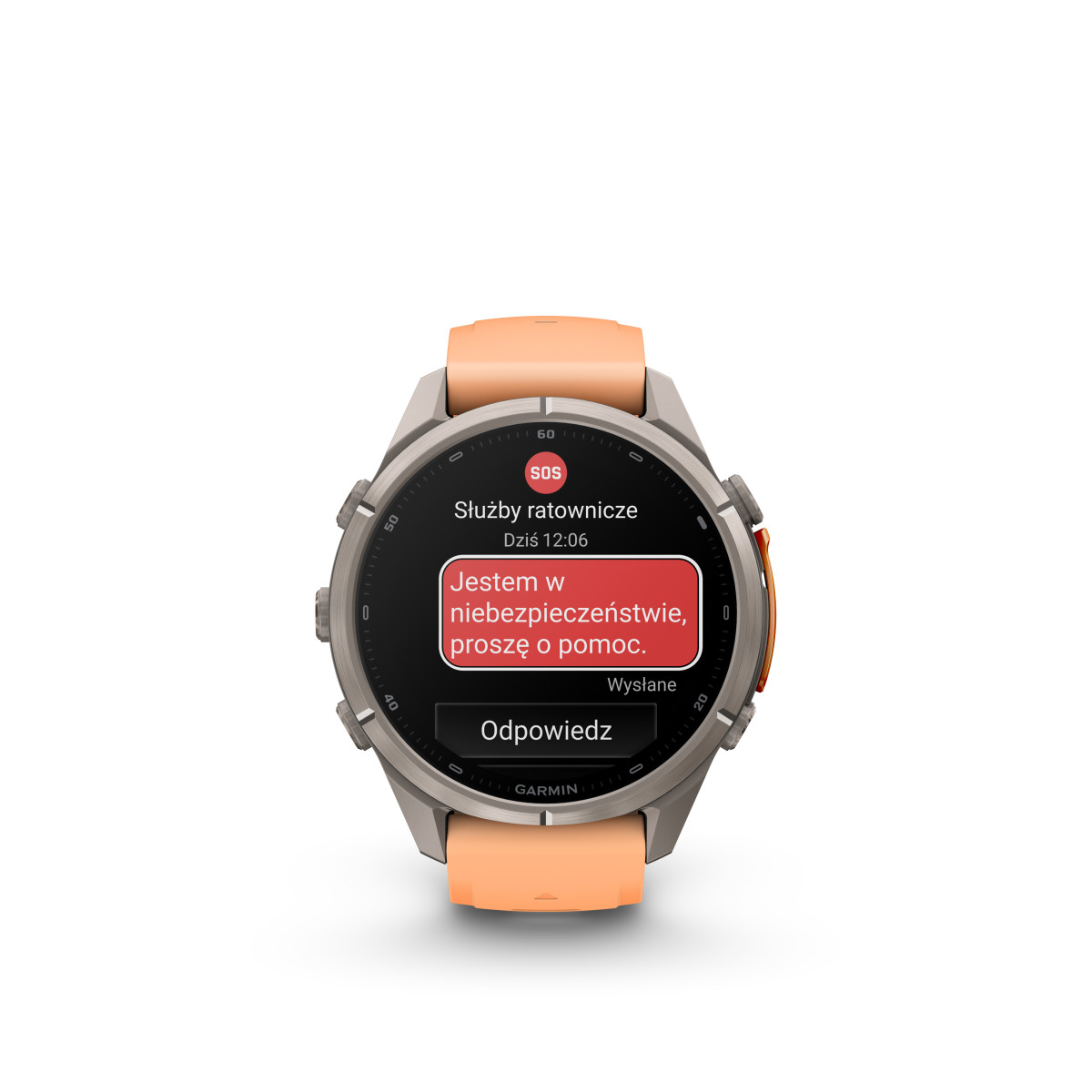 Garmin Garmin fēnix® 9 Pro inReach Titanium išmanusis laikrodis | 43 mm | Shell Pink - Autumn Orange