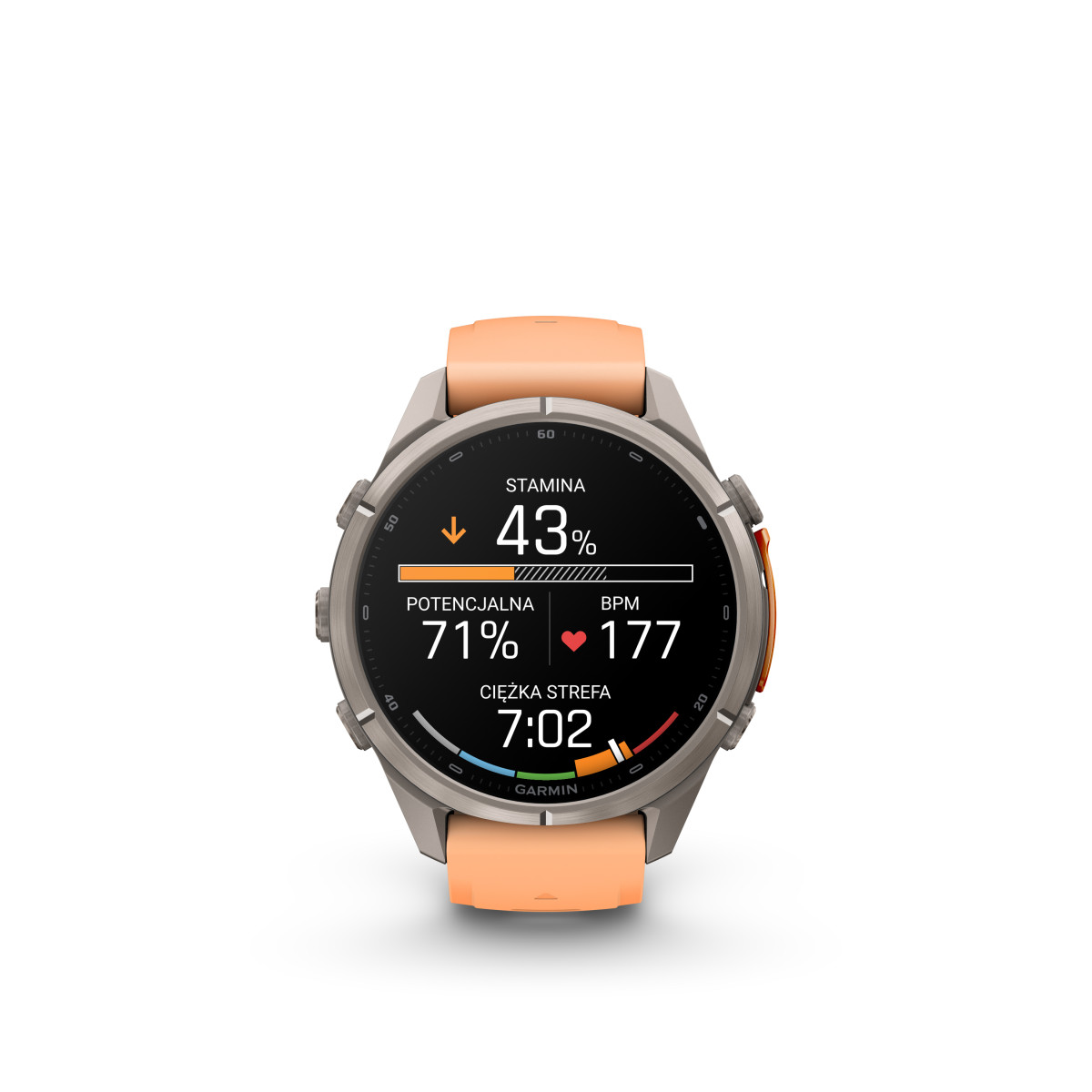 Garmin Garmin fēnix® 9 Pro inReach Titanium išmanusis laikrodis | 43 mm | Shell Pink - Autumn Orange