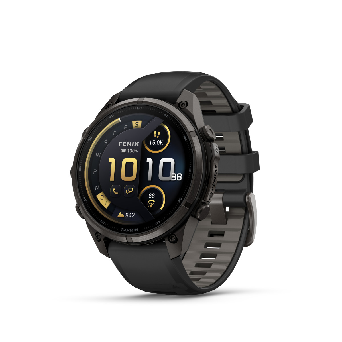 Garmin Garmin fēnix® 9 Pro inReach DLC Titanium išmanusis laikrodis | 47 mm | Carbon Gray - Black Pebble Grey
