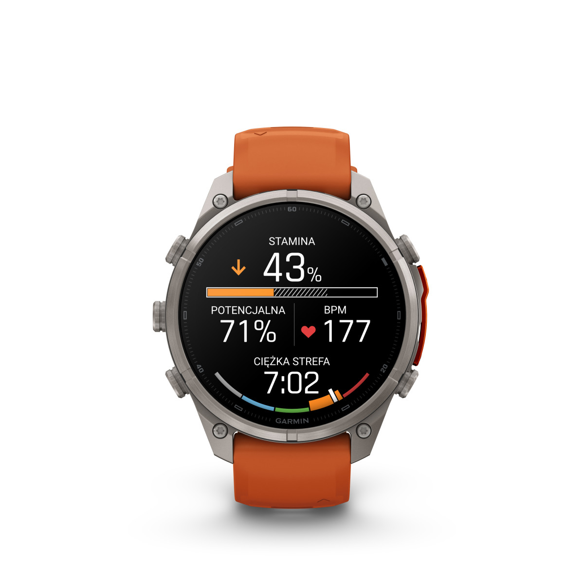 Garmin Garmin fēnix® 9 Pro inReach Titanium išmanusis laikrodis | 47 mm | Autumn Orange - Spark Orange