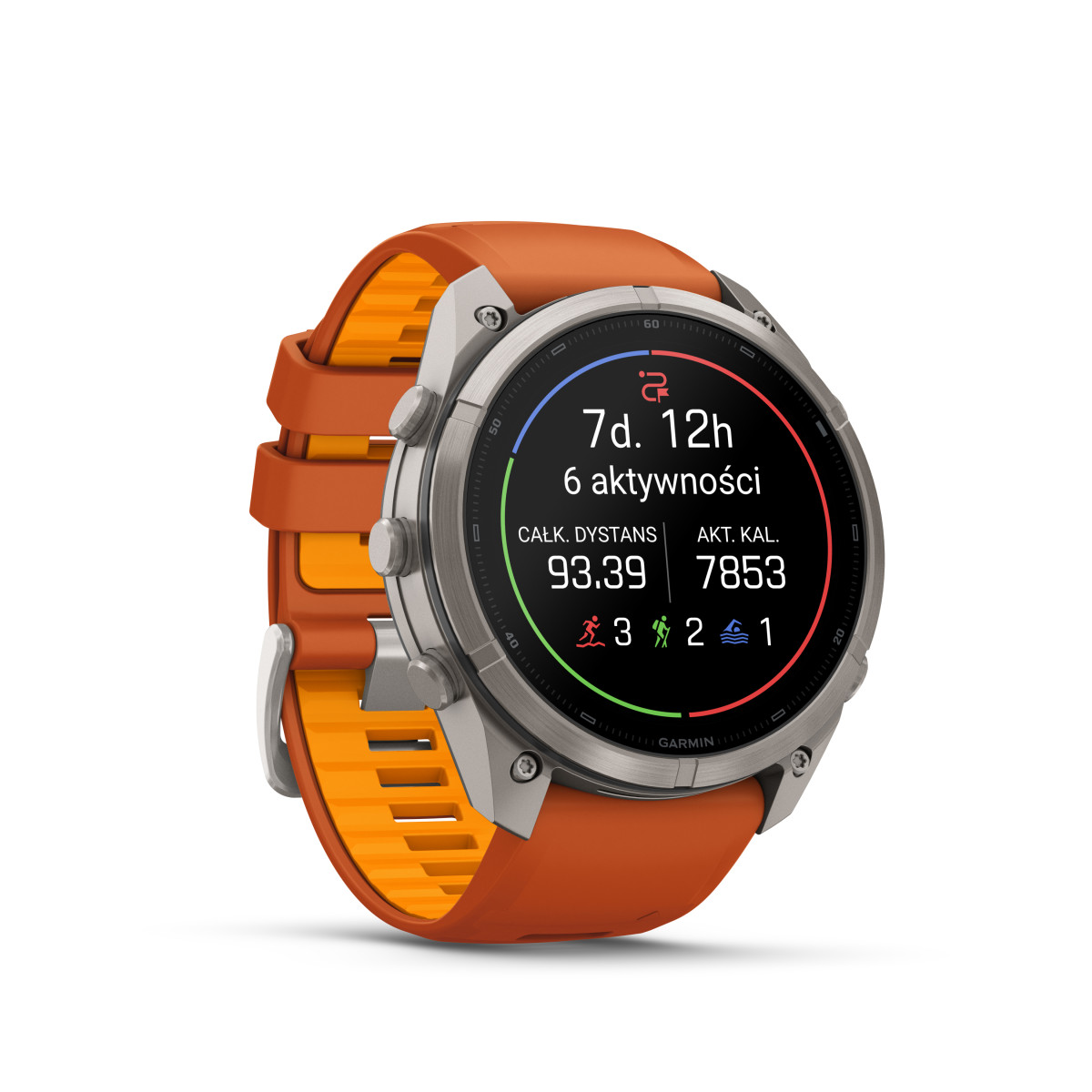 Garmin Garmin fēnix® 9 Pro inReach Titanium išmanusis laikrodis | 51 mm | Autumn Orange - Spark Orange