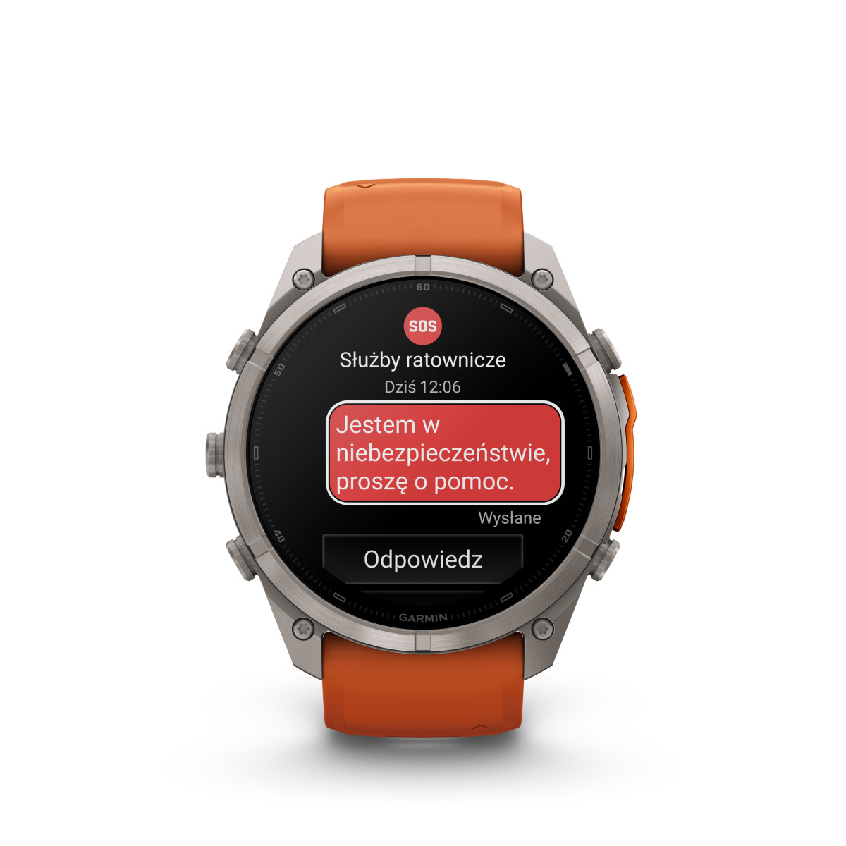 Garmin Garmin fēnix® 9 Pro inReach Titanium išmanusis laikrodis | 51 mm | Autumn Orange - Spark Orange