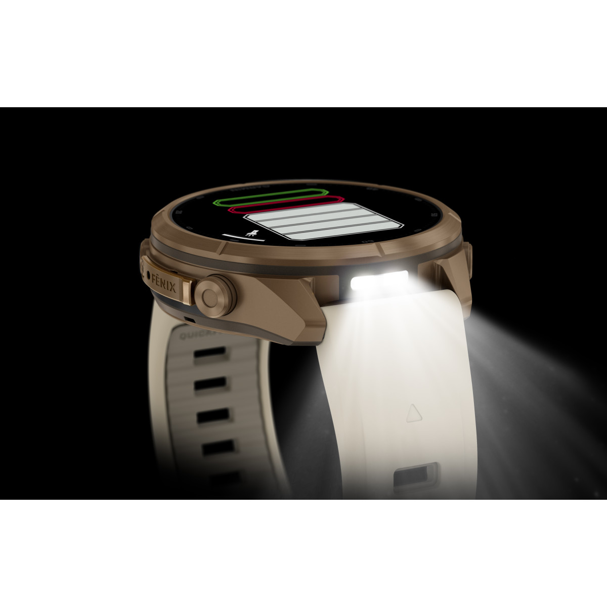 Garmin Garmin fēnix® 9 Pro inReach Gold Titanium išmanusis laikrodis | 43 mm | Cream - French Grey