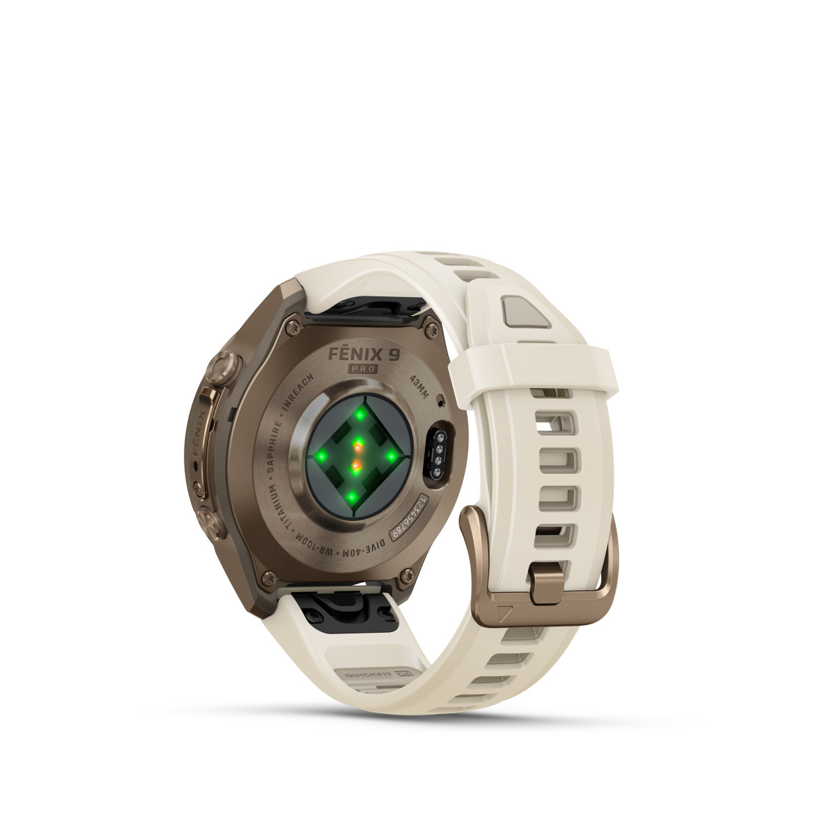 Garmin Garmin fēnix® 9 Pro inReach Gold Titanium išmanusis laikrodis | 43 mm | Cream - French Grey