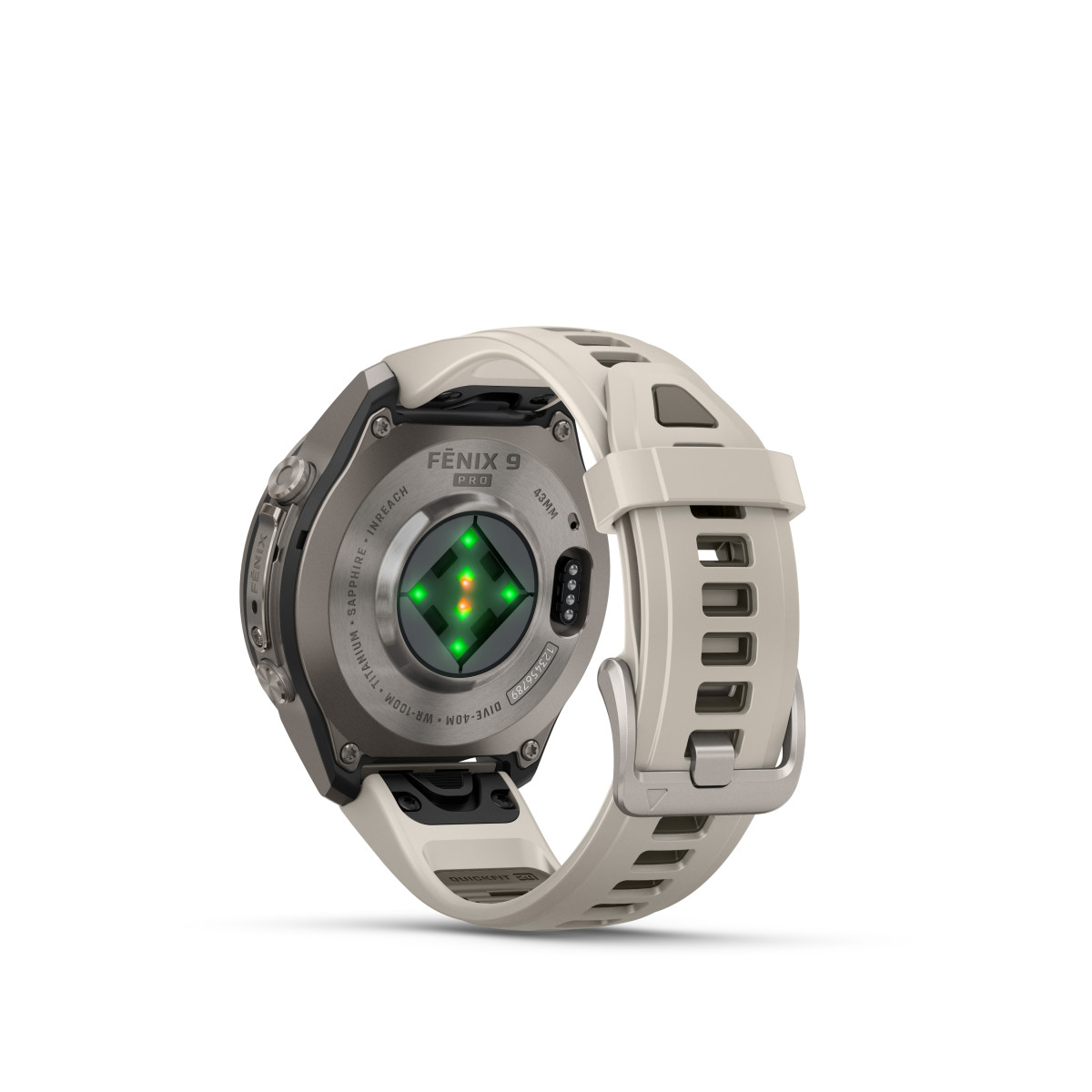 Garmin Garmin fēnix® 9 Pro inReach Titanium išmanusis laikrodis | 43 mm | Fog Grey - Dark Sandstone