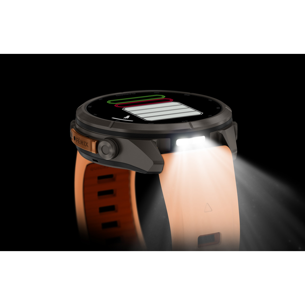 Garmin Garmin fēnix® 9 Pro inReach Titanium išmanusis laikrodis | 43 mm | Shell Pink - Autumn Orange