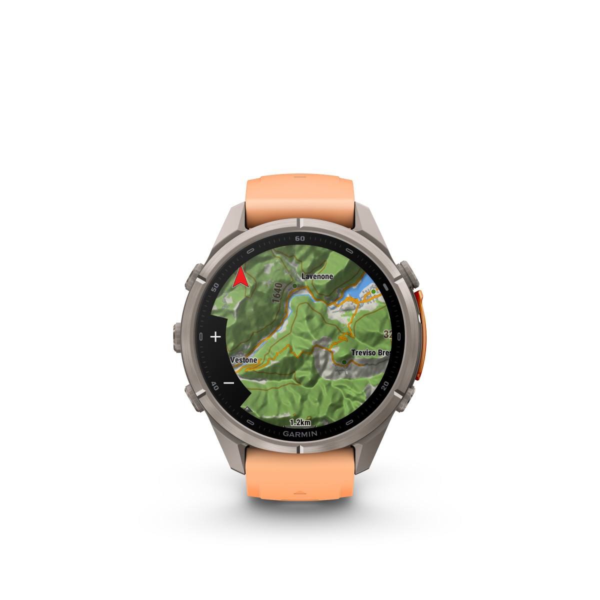 Garmin Garmin fēnix® 9 Pro inReach Titanium išmanusis laikrodis | 43 mm | Shell Pink - Autumn Orange