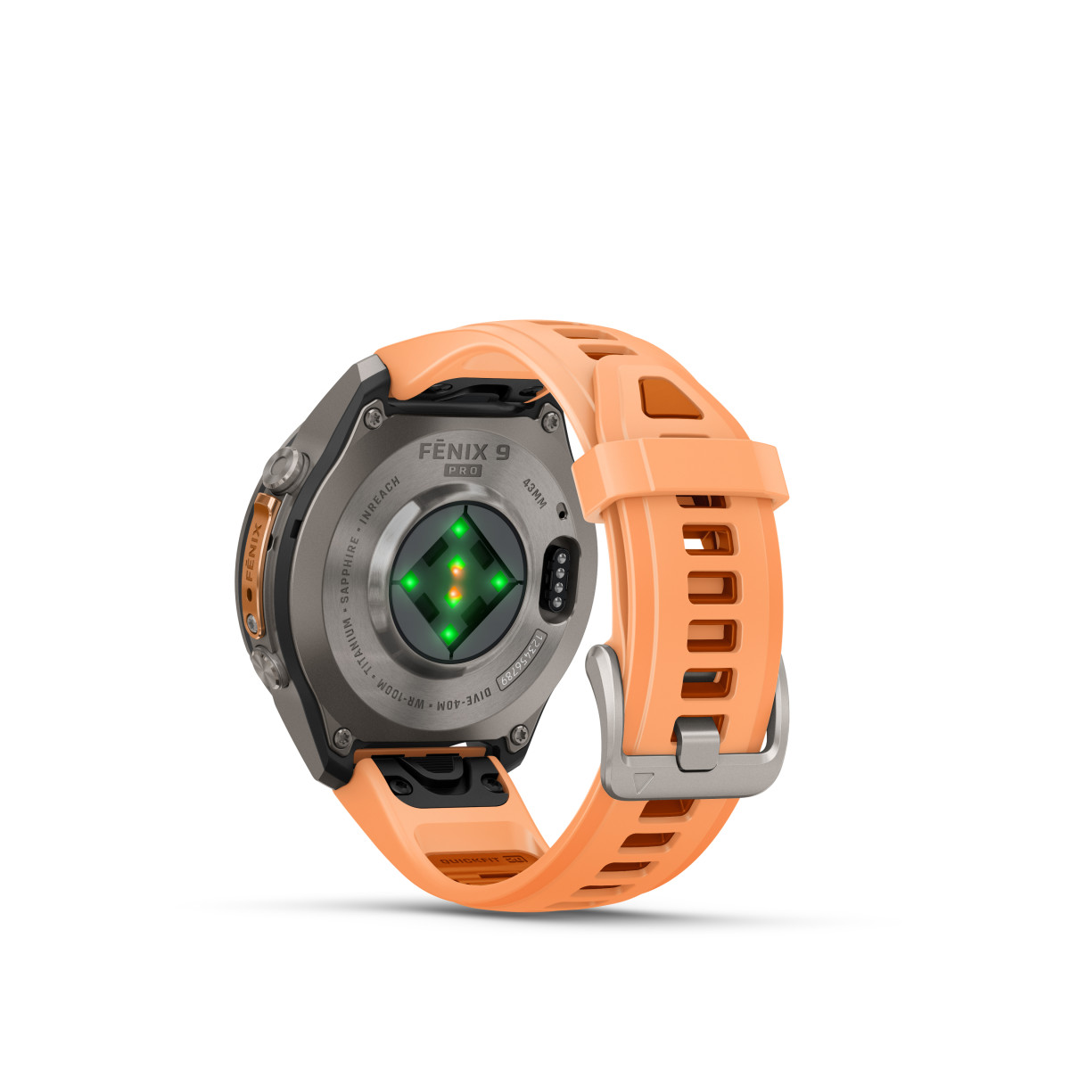 Garmin Garmin fēnix® 9 Pro inReach Titanium išmanusis laikrodis | 43 mm | Shell Pink - Autumn Orange