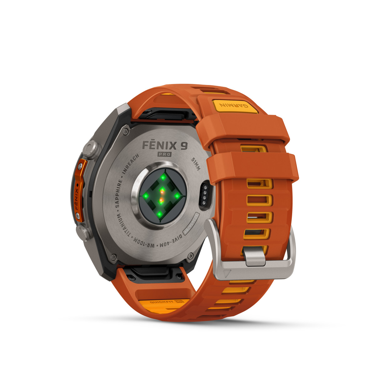 Garmin Garmin fēnix® 9 Pro inReach Titanium išmanusis laikrodis | 51 mm | Autumn Orange - Spark Orange