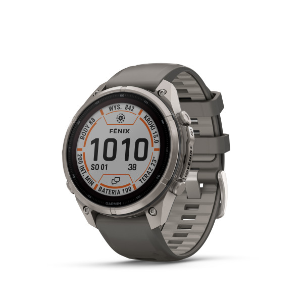 Garmin Garmin fēnix® 9 Pro inReach Titanium išmanusis laikrodis | Solar | 47 mm |  Pebble Grey