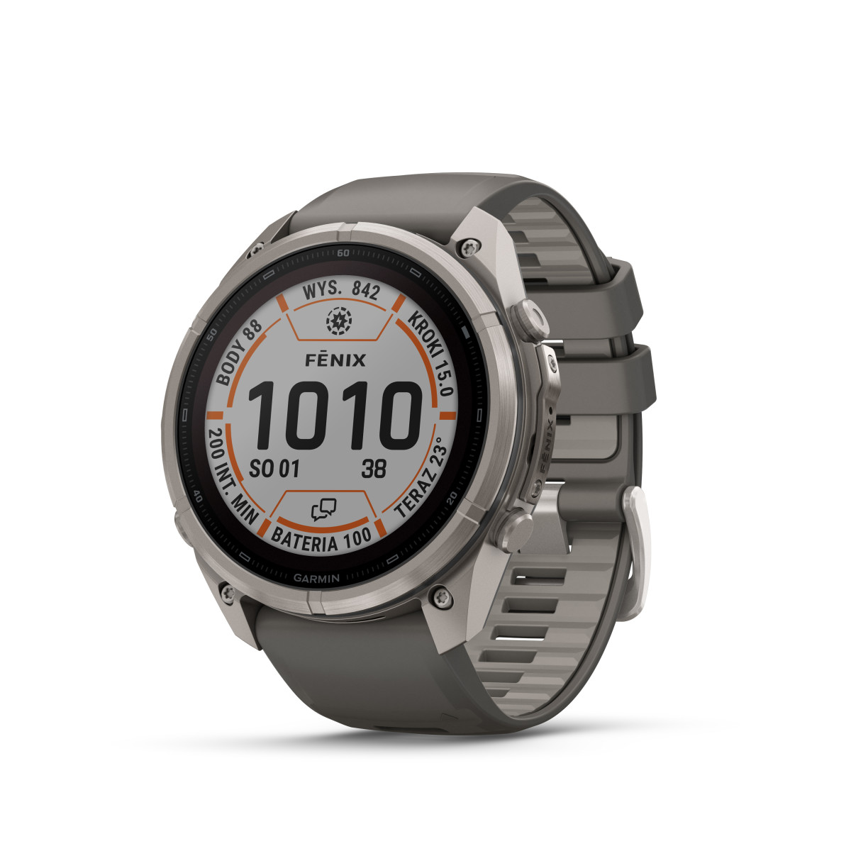 Garmin Garmin fēnix® 9 Pro inReach Titanium išmanusis laikrodis | Solar | 51 mm |  Pebble Grey