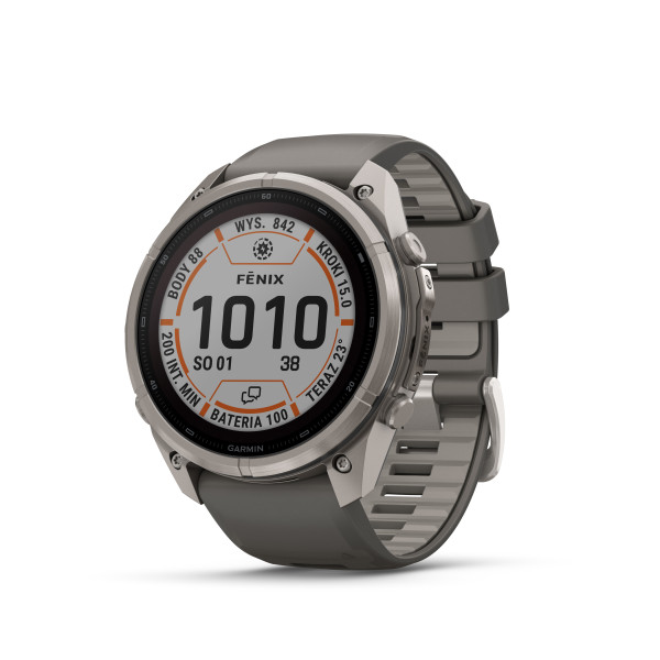 Garmin Garmin fēnix® 9 Pro inReach Titanium išmanusis laikrodis | Solar | 51 mm |  Pebble Grey