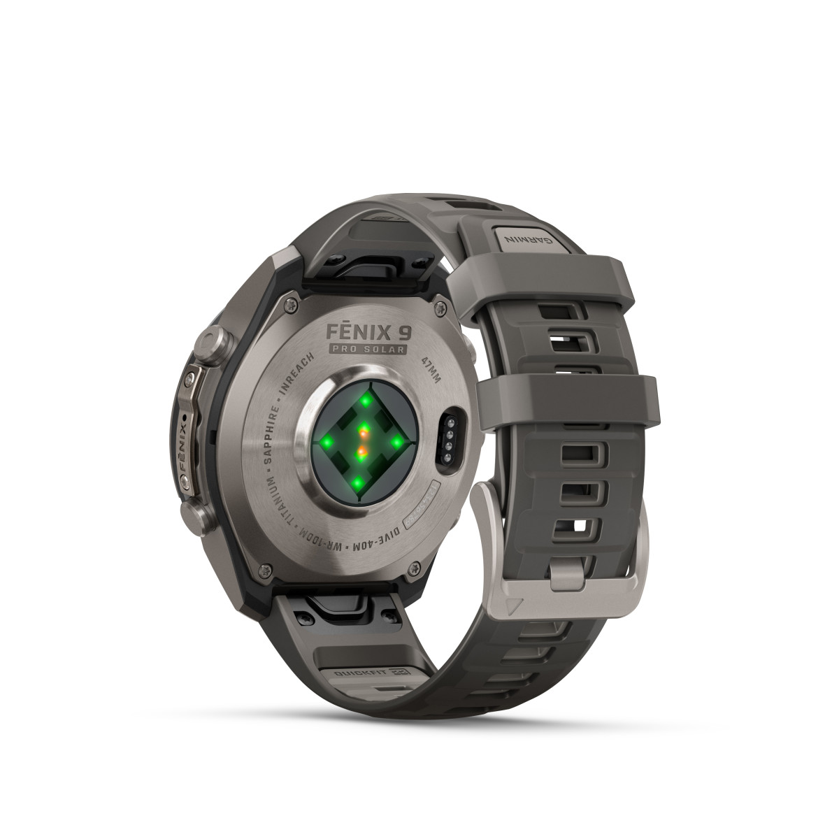 Garmin Garmin fēnix® 9 Pro inReach Titanium išmanusis laikrodis | Solar | 47 mm |  Pebble Grey