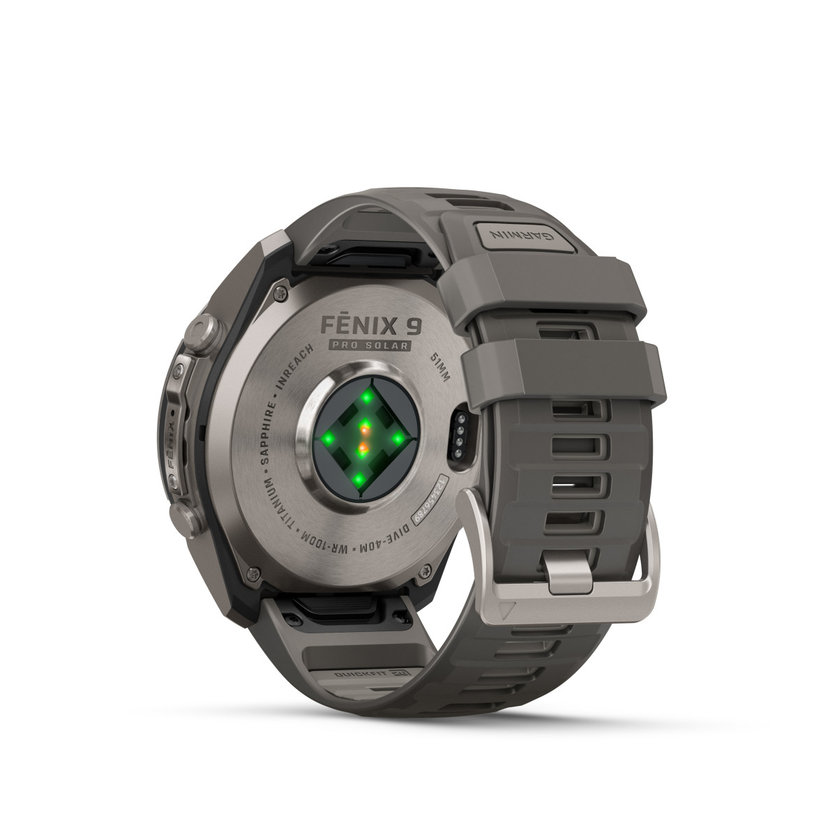 Garmin Garmin fēnix® 9 Pro inReach Titanium išmanusis laikrodis | Solar | 51 mm |  Pebble Grey