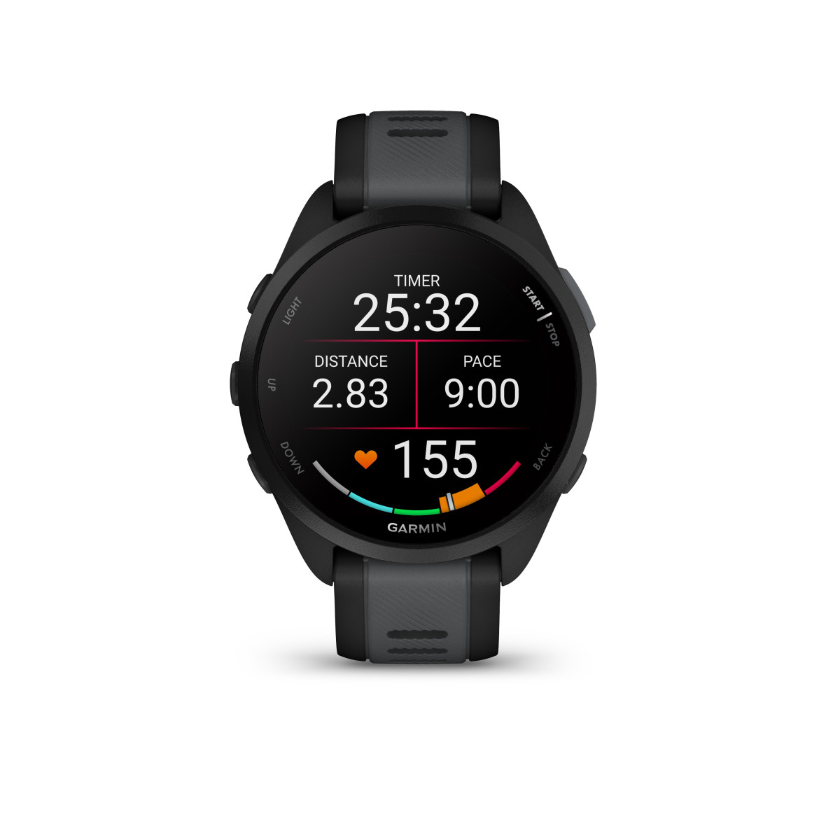 Garmin Forerunner® 165 išmanusis laikrodis | Black - Slate Grey