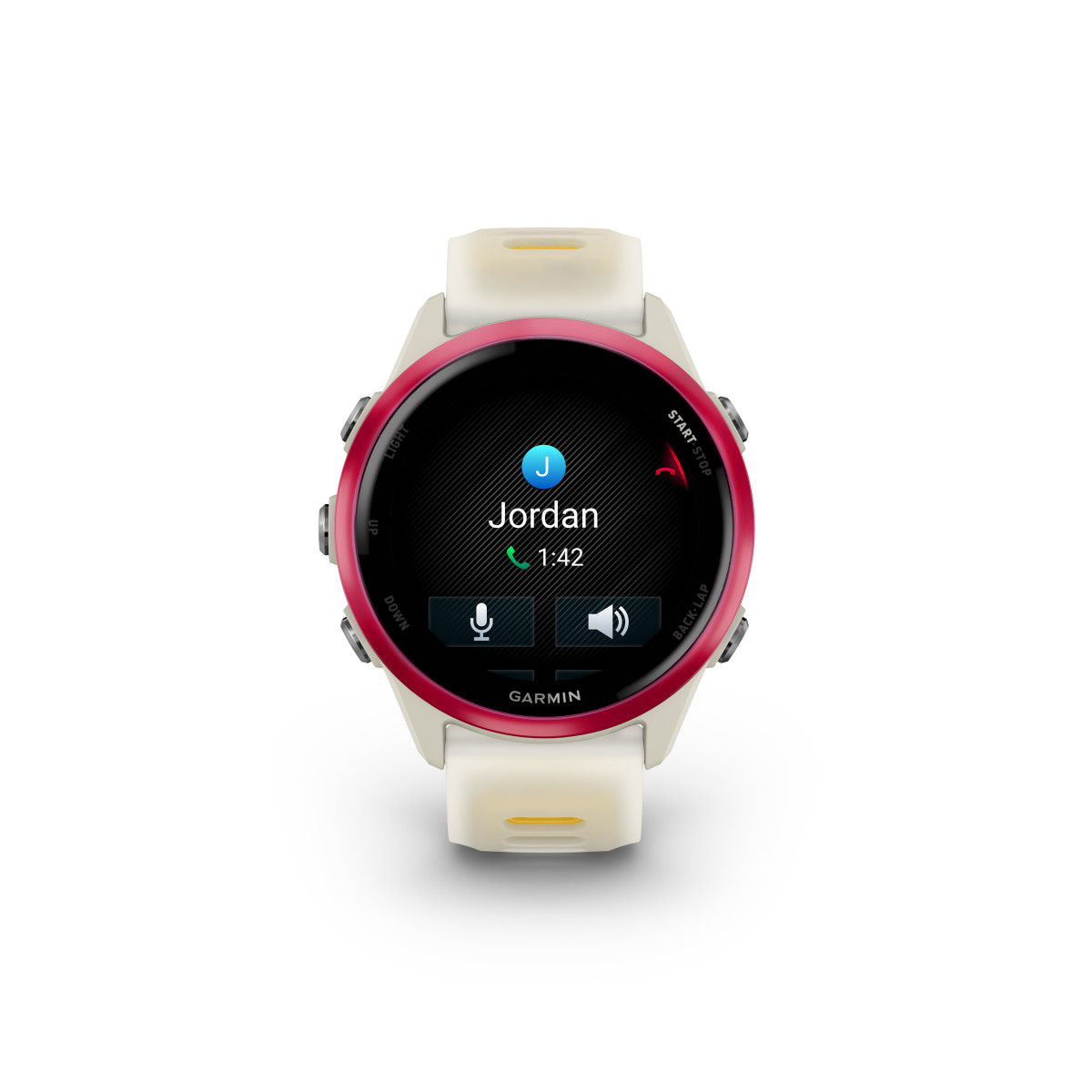 Garmin Forerunner® 570 Smart Watch | 42 mm | Raspberry Aluminium - Bone - Mango Band