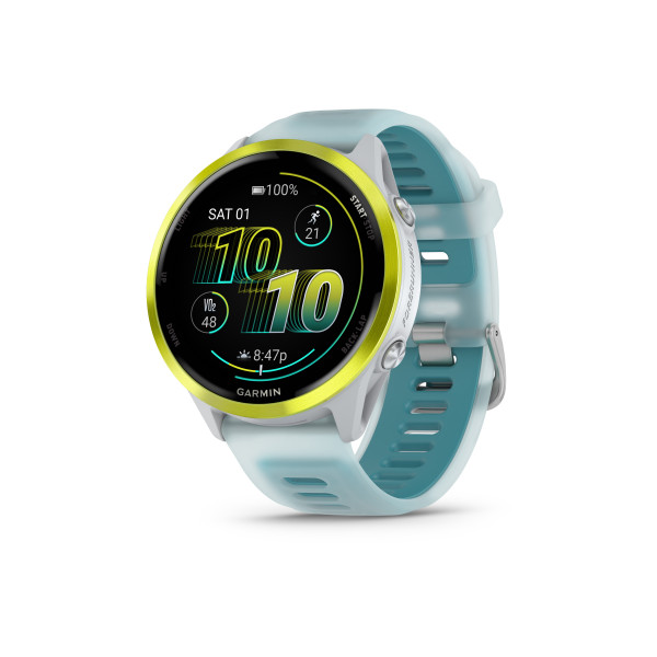 Garmin Forerunner® 570 Smart Watch | 47 mm | Amp Yellow Aluminium - Whitestone - Turquoise