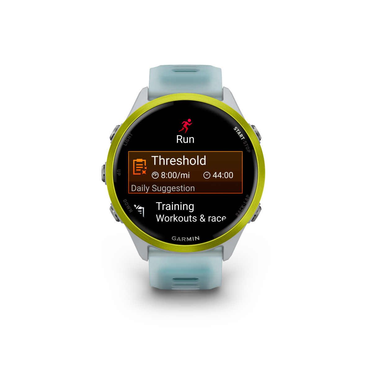 Garmin Forerunner® 570 Smart Watch | 47 mm | Amp Yellow Aluminium - Whitestone - Turquoise