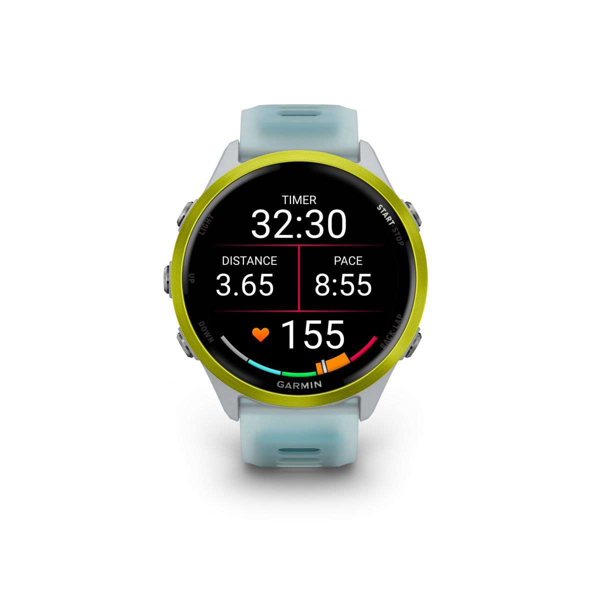 Garmin Forerunner® 570 Smart Watch | 47 mm | Amp Yellow Aluminium - Whitestone - Turquoise