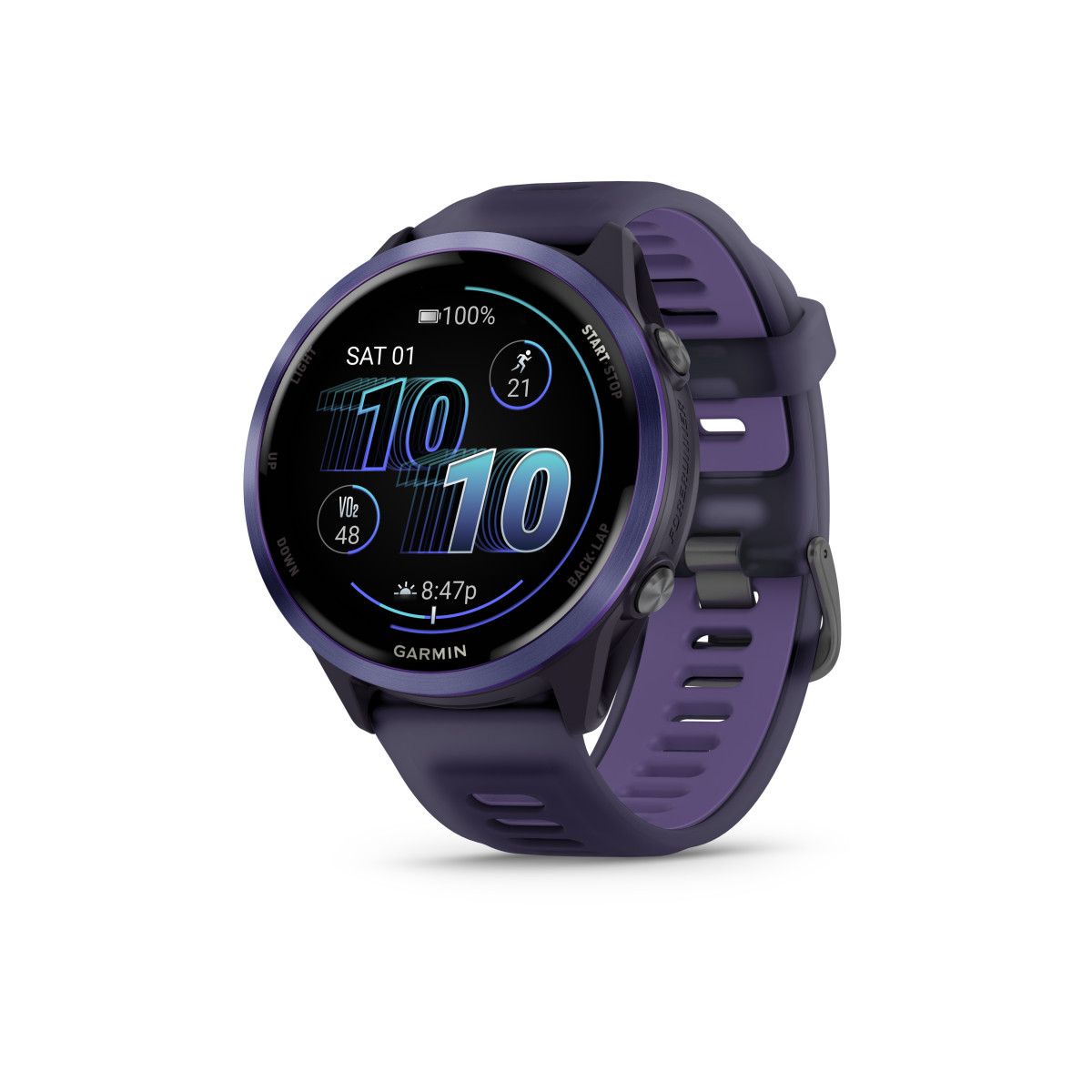Garmin Forerunner® 570 Smart Watch | 47 mm | Indigo Aluminium - Imperial Purple - Indigo