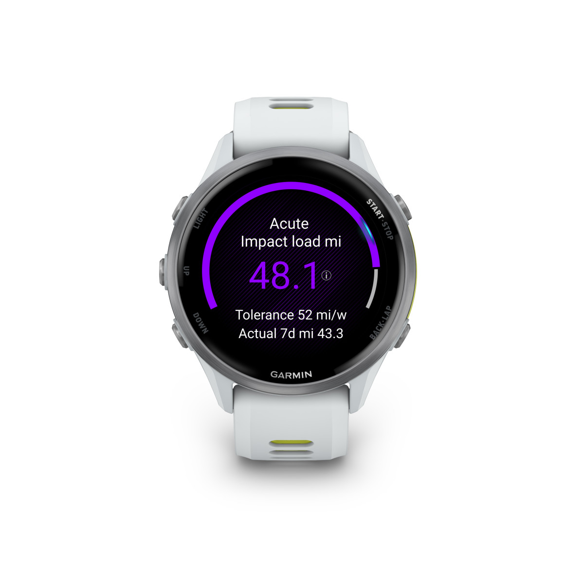 Garmin Forerunner® 970 išmanusis laikrodis | Titanium - Whitestone - Yellow