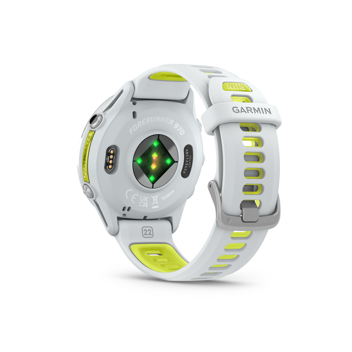 Garmin Forerunner® 970 išmanusis laikrodis | Titanium - Whitestone - Yellow