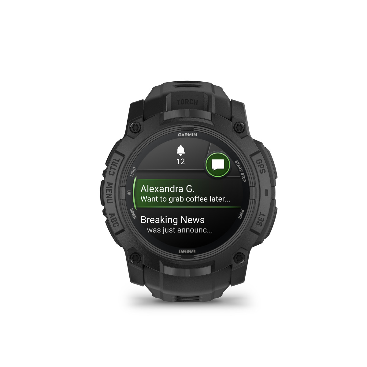 Garmin Instinct® 3 Amoled Tactical Edition išmanusis lakrodis | 50 mm | Black