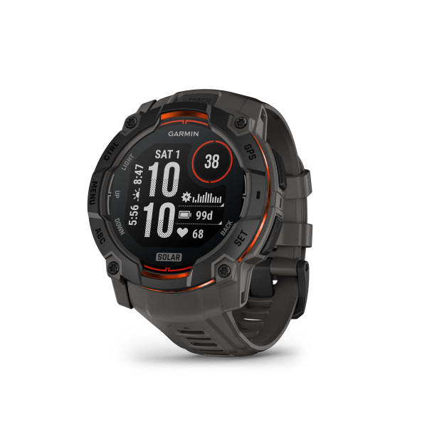 Garmin Instinct® 3 Solar išmanusis lakrodis | 50 mm | Black - Charcoal