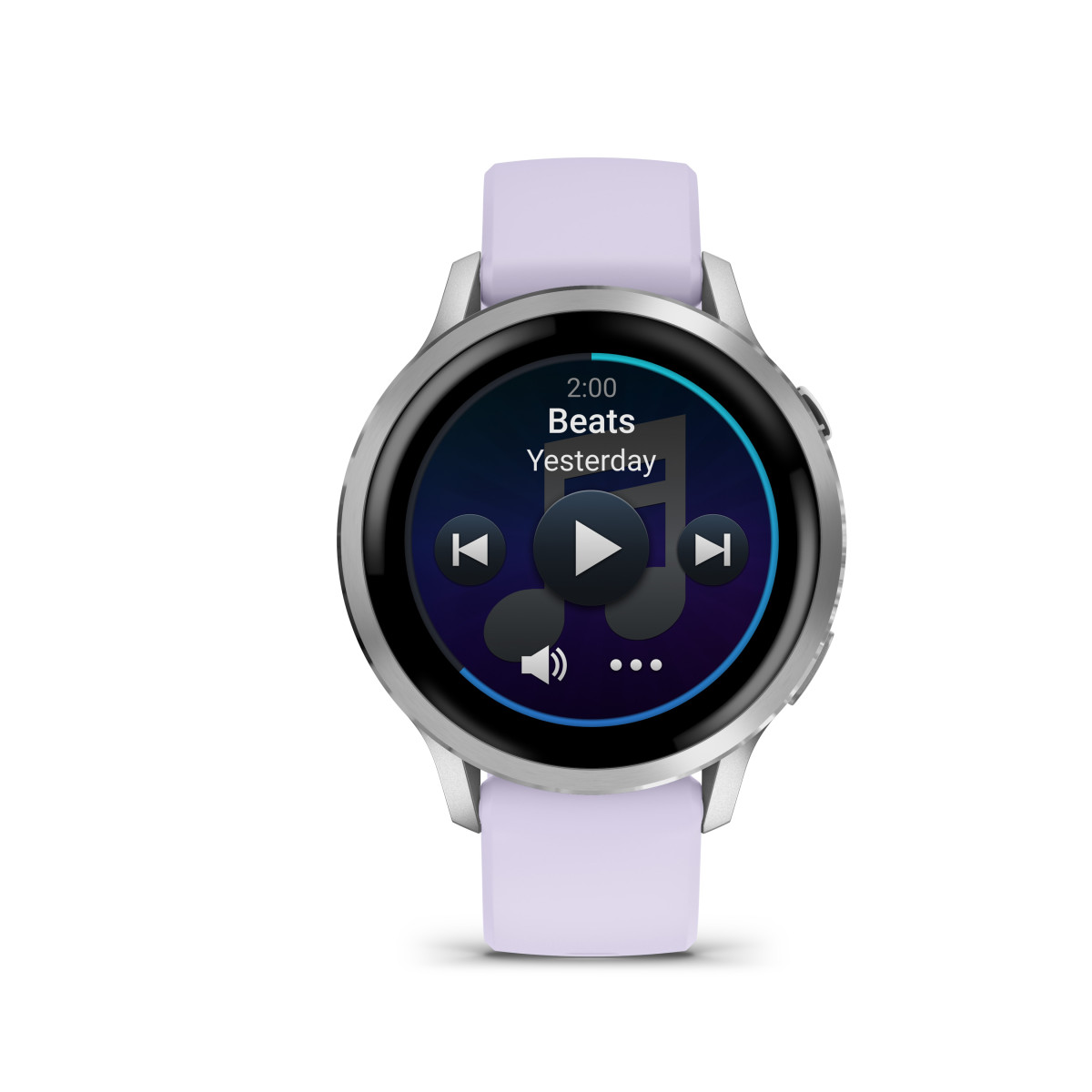 Garmin Venu® 4 Smart Watch | 41 mm | Silver - Periwinkle Silicone Band