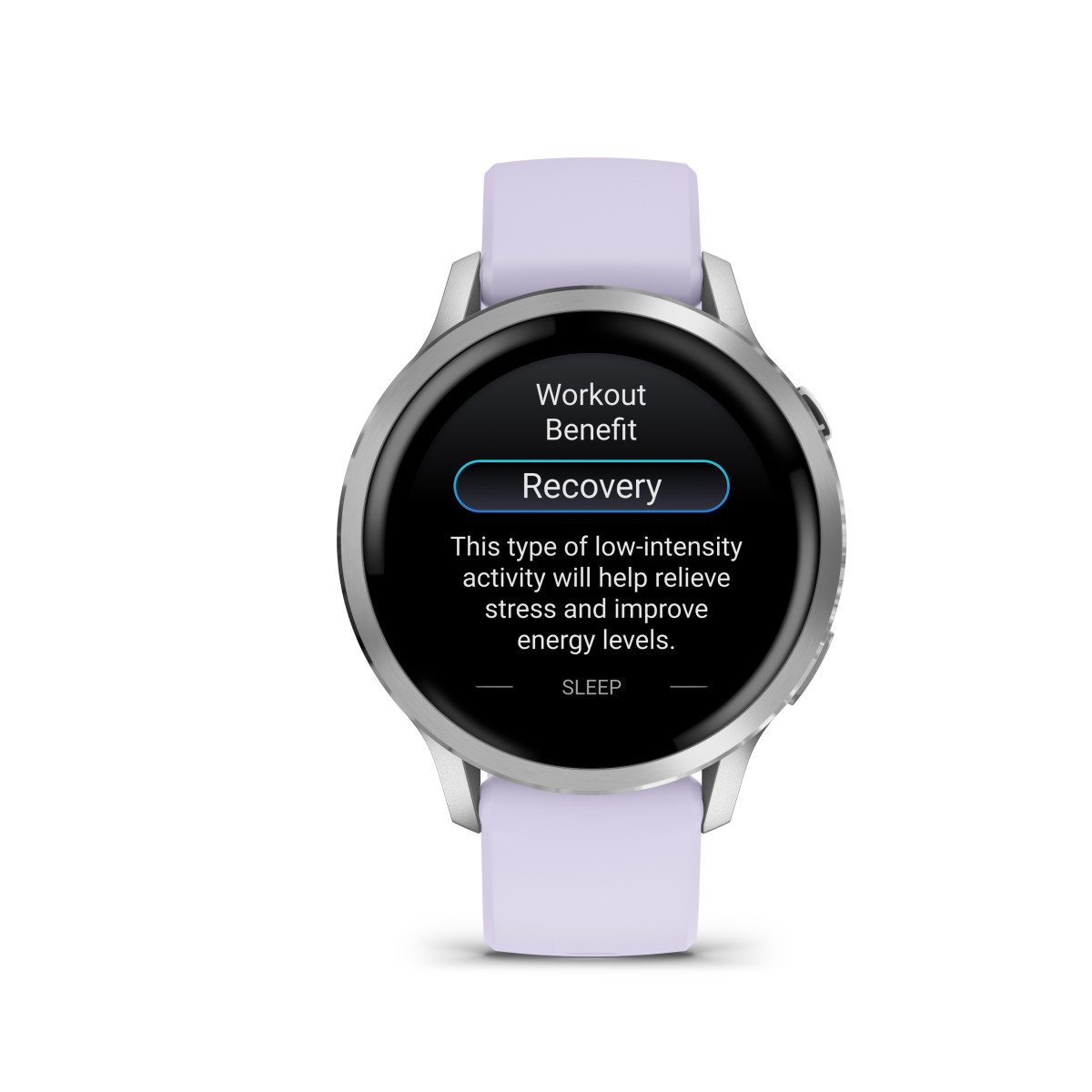 Garmin Venu® 4 Smart Watch | 41 mm | Silver - Periwinkle Silicone Band